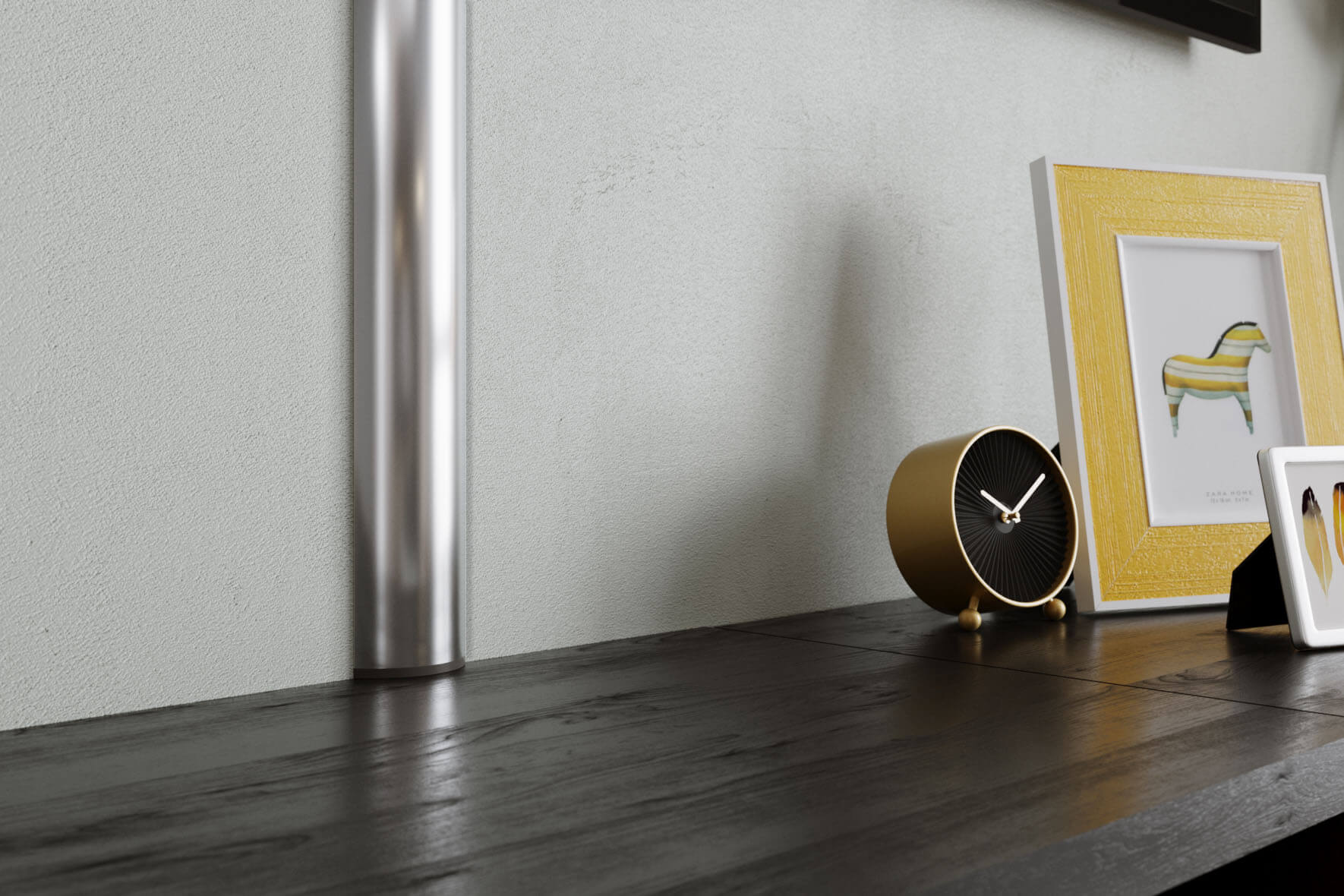 Pipeline Design Kabelkanal aus Aluminium in Alu-Hochglanz