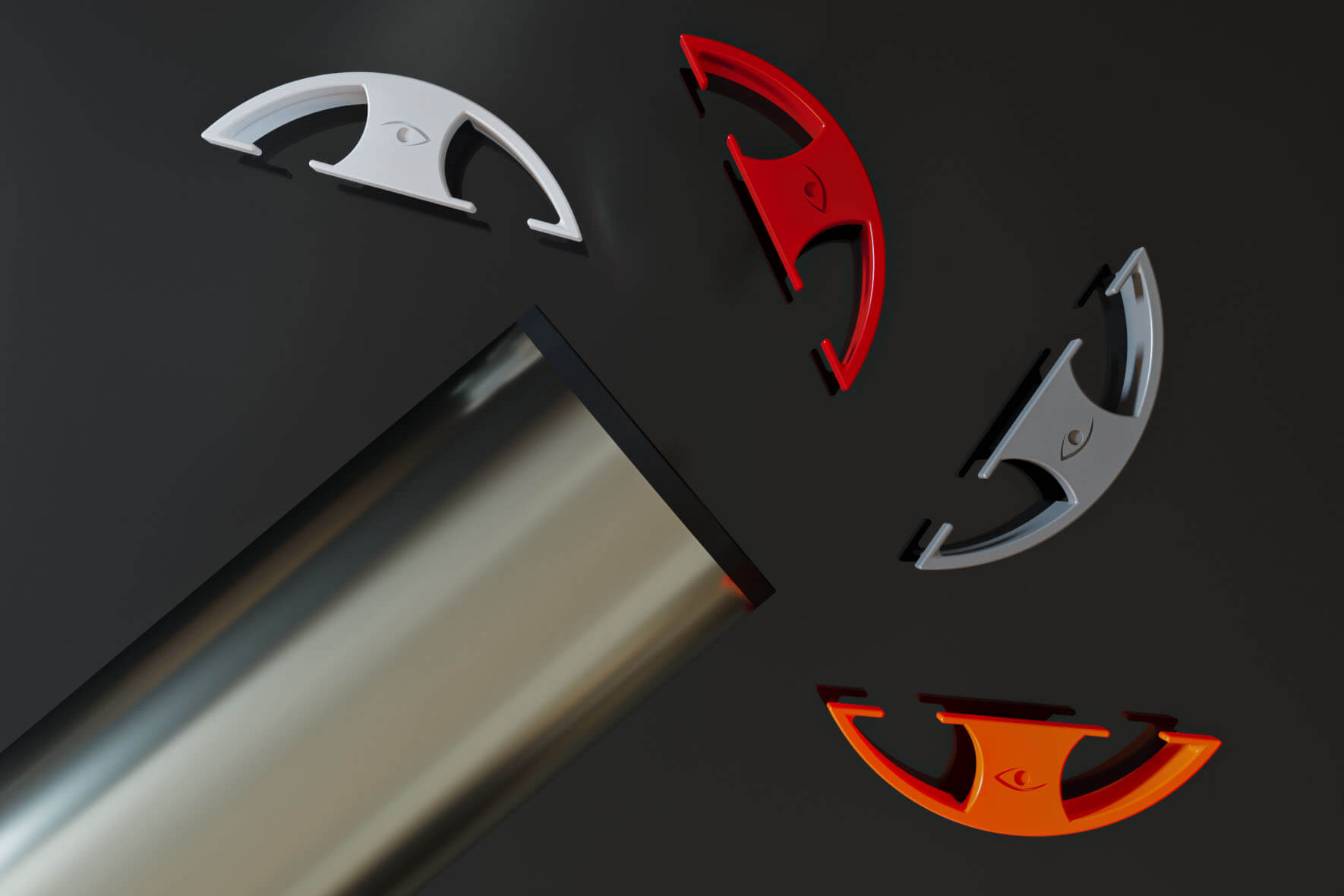 Pipeline – Design Kabelkanal aus Aluminium in Titanium Finish