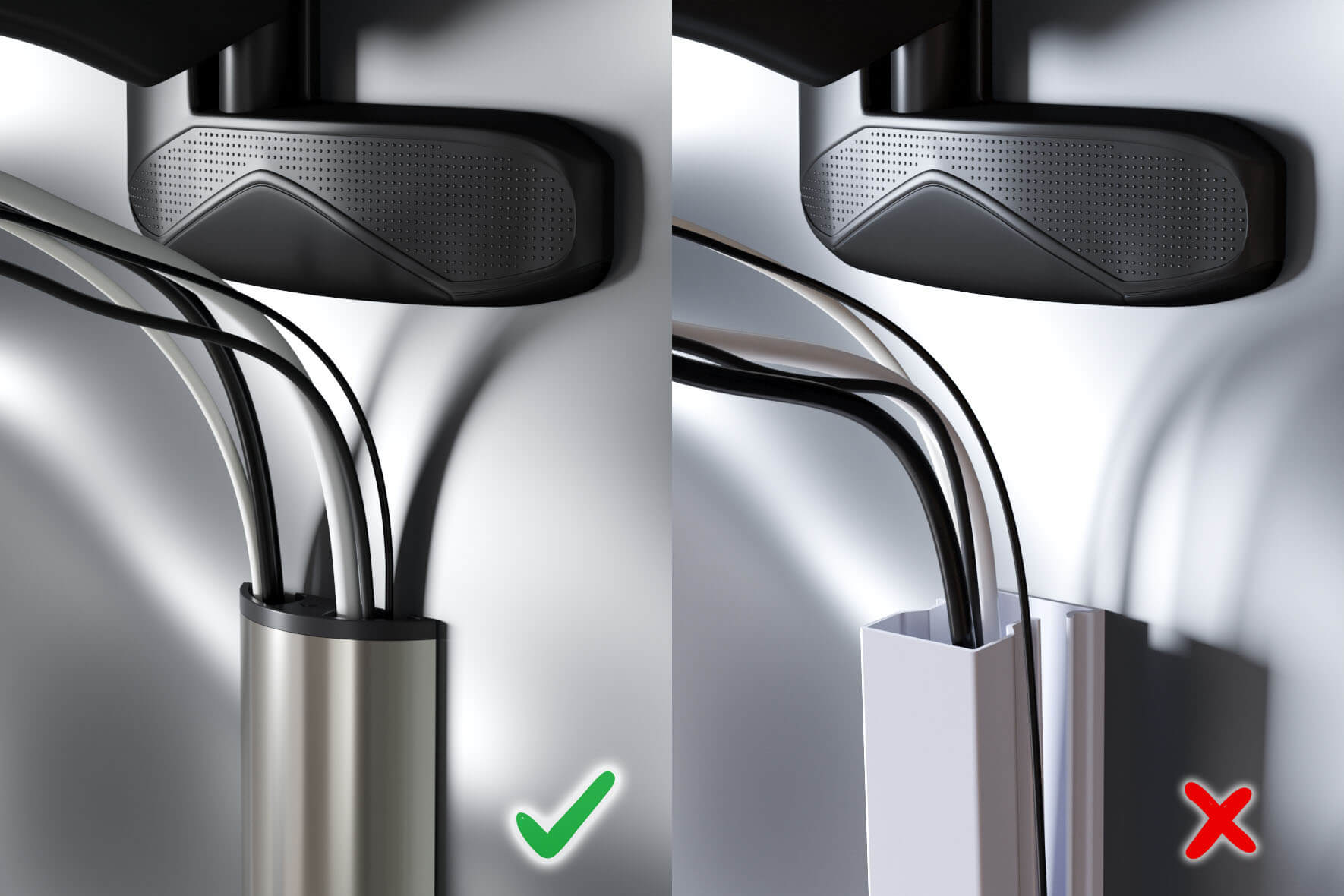 Pipeline – Design Kabelkanal aus Aluminium in Titanium Finish