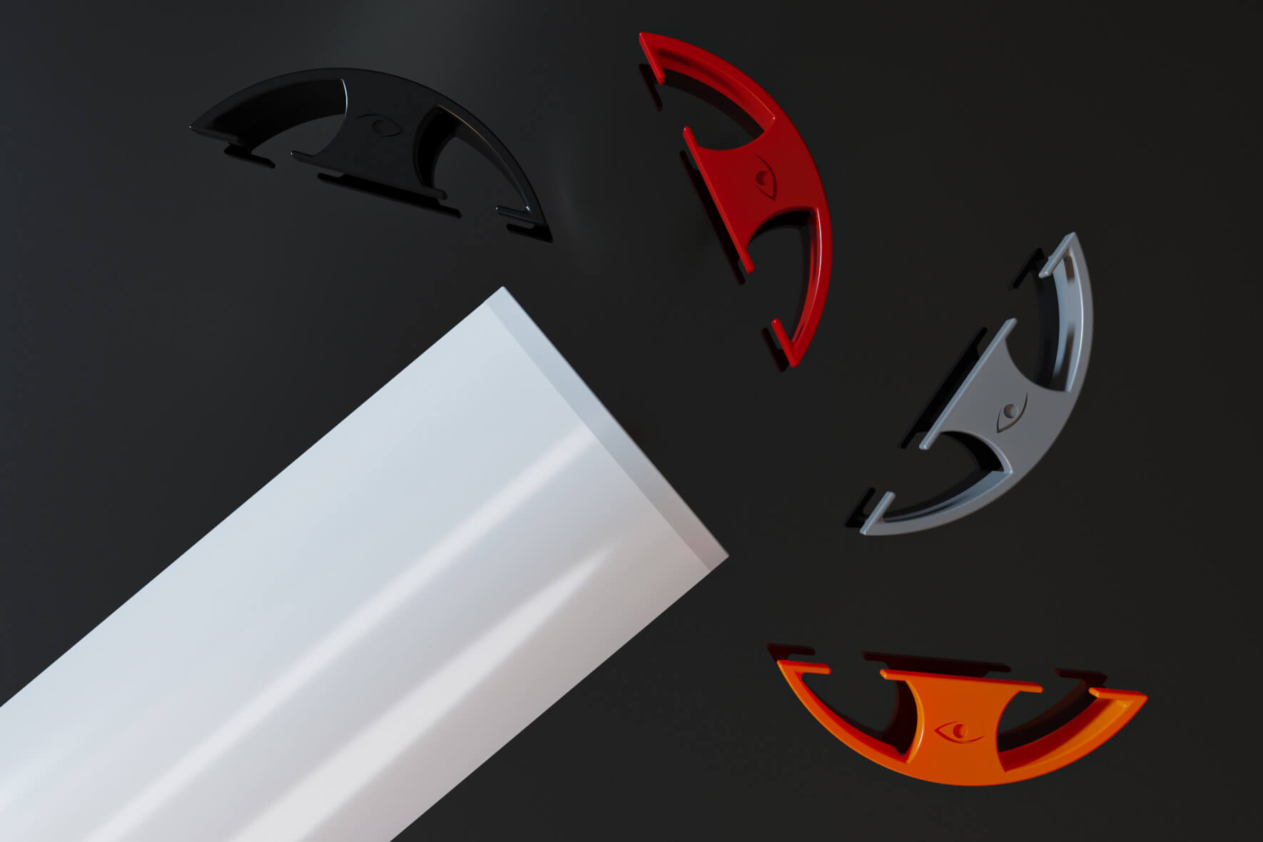 Pipeline – Design Kabelkanal aus Aluminium in Piano Weiß