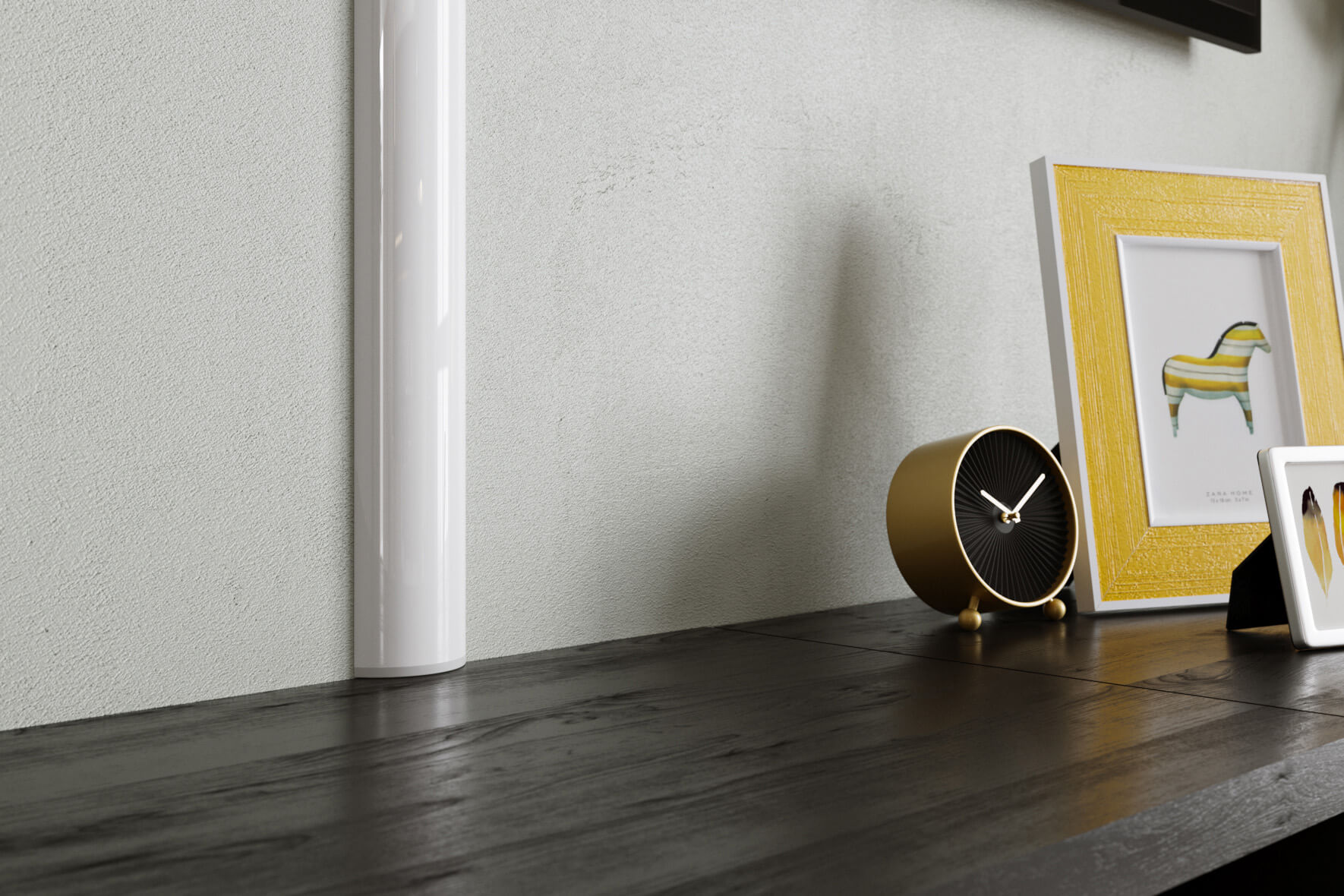 Pipeline – Design Kabelkanal aus Aluminium in Piano Weiß