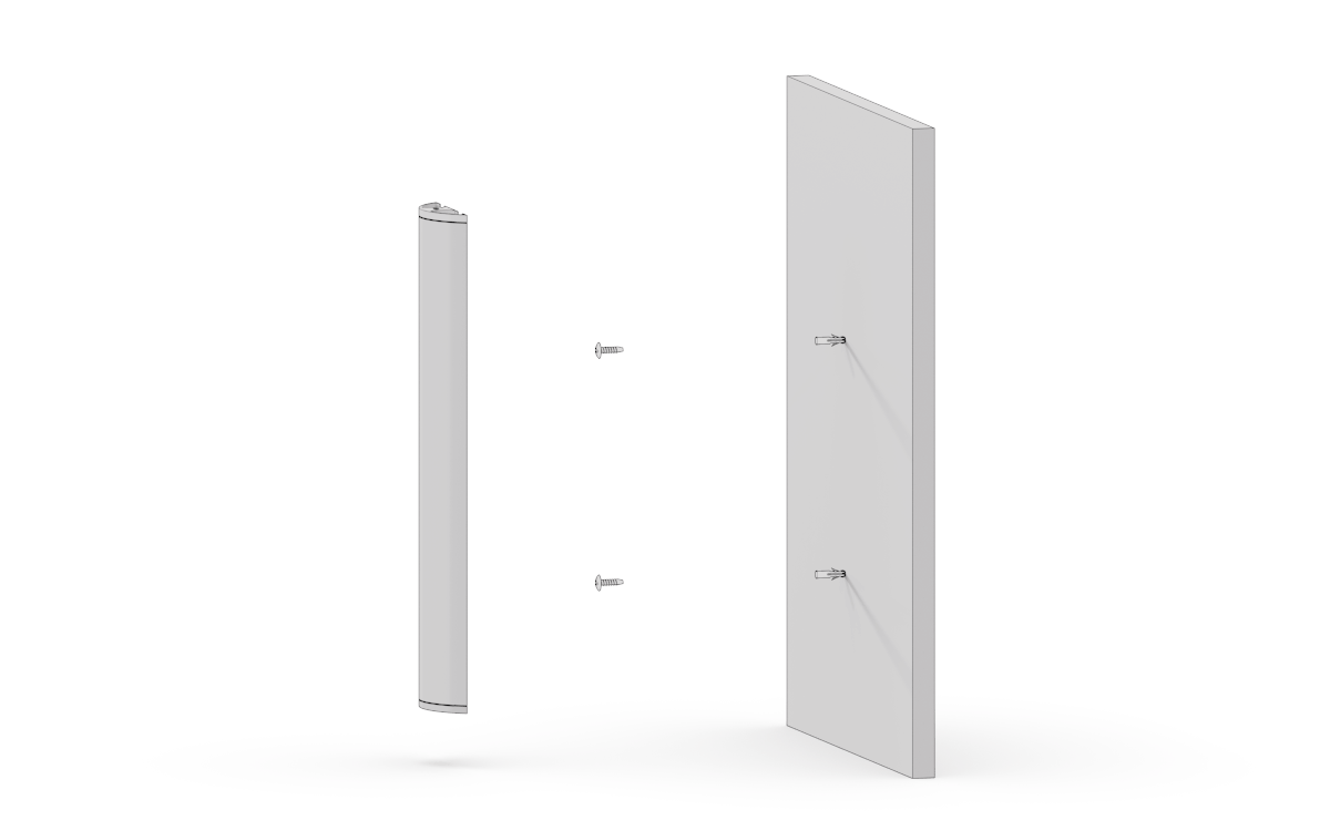 Pipeline – Design Kabelkanal aus Aluminium in Piano Weiß