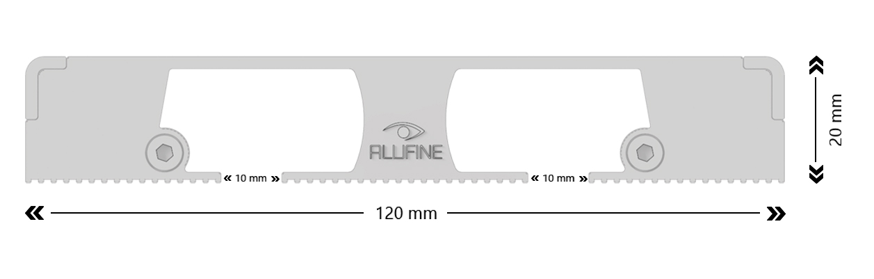 Flatline – Design Kabelkanal aus Aluminium in Titan mit RGB-LED Licht und W-Lan