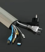 tv aluminium titanium finish kabelkanal