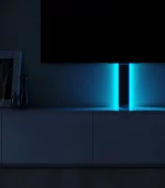 Design Kabelkanal aus Aluminium in gloss Weiss mit RGB-LED