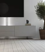 Design Kabelkanal aus Aluminium in gloss Weiss mit RGB-LED