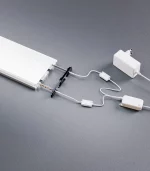 Design Kabelkanal aus Aluminium in gloss Weiss mit RGB-LED