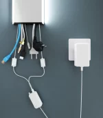 Design Kabelkanal aus Aluminium in gloss Weiss mit RGB-LED