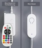 Design Kabelkanal aus Aluminium in gloss Weiss mit RGB-LED