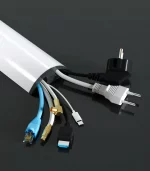 Pipeline – Design Kabelkanal aus Aluminium in Piano Weiß