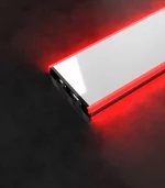 Design Kabelkanal aus Aluminium in gloss Weiss mit RGB-LED