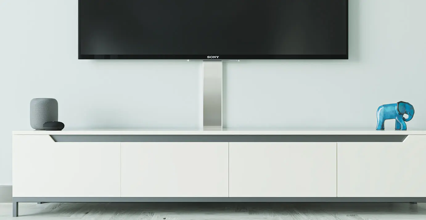 Flatline – Design Kabelkanal aus Aluminium in Titan mit RGB-LED Licht und W-Lan