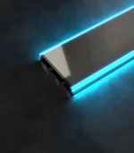 Design Kabelkanal aus Aluminium in Titan mit RGB-LED-Licht und WLAN