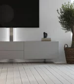 Flatline Tower Design Kabelkanal aus Aluminium in Titan mit RGB-LED-Licht und WLAN