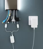 Flatline Tower Design Kabelkanal aus Aluminium in Titan mit RGB-LED-Licht und WLAN