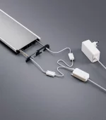 Kabelkanal aus Aluminium in Matt Titan mit RGB-LED-Licht und WLAN